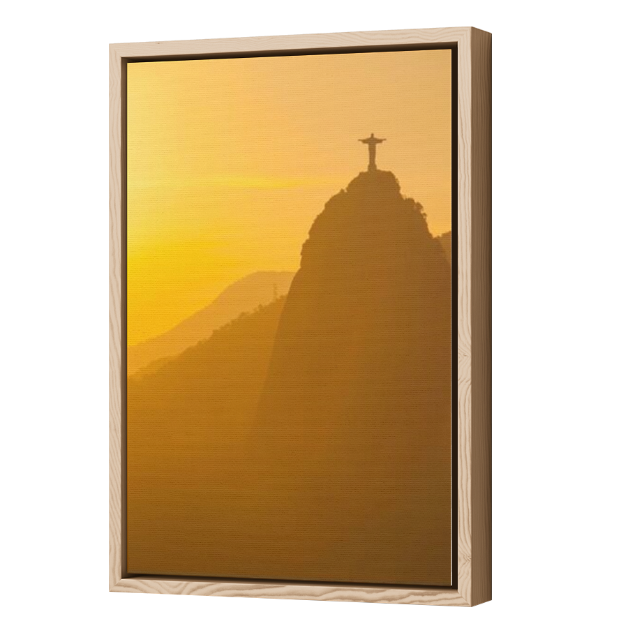 Thumbnail for Canvas - Wood Grain Floating Frame