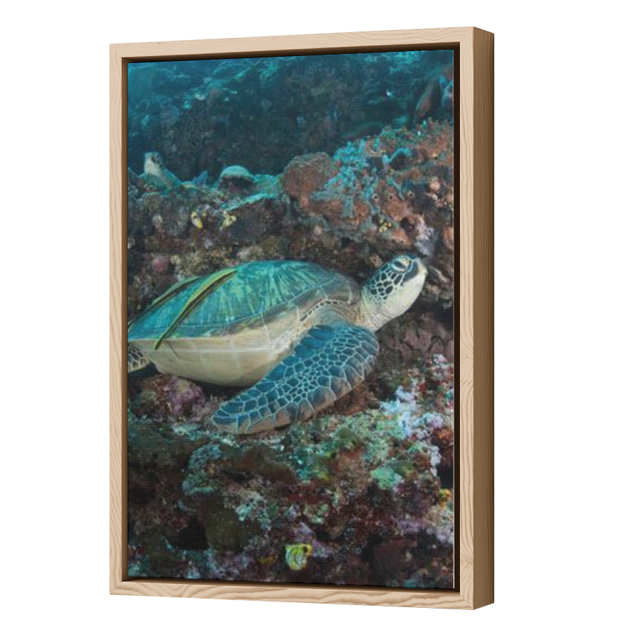 Thumbnail for Canvas - Wood Grain Floating Frame