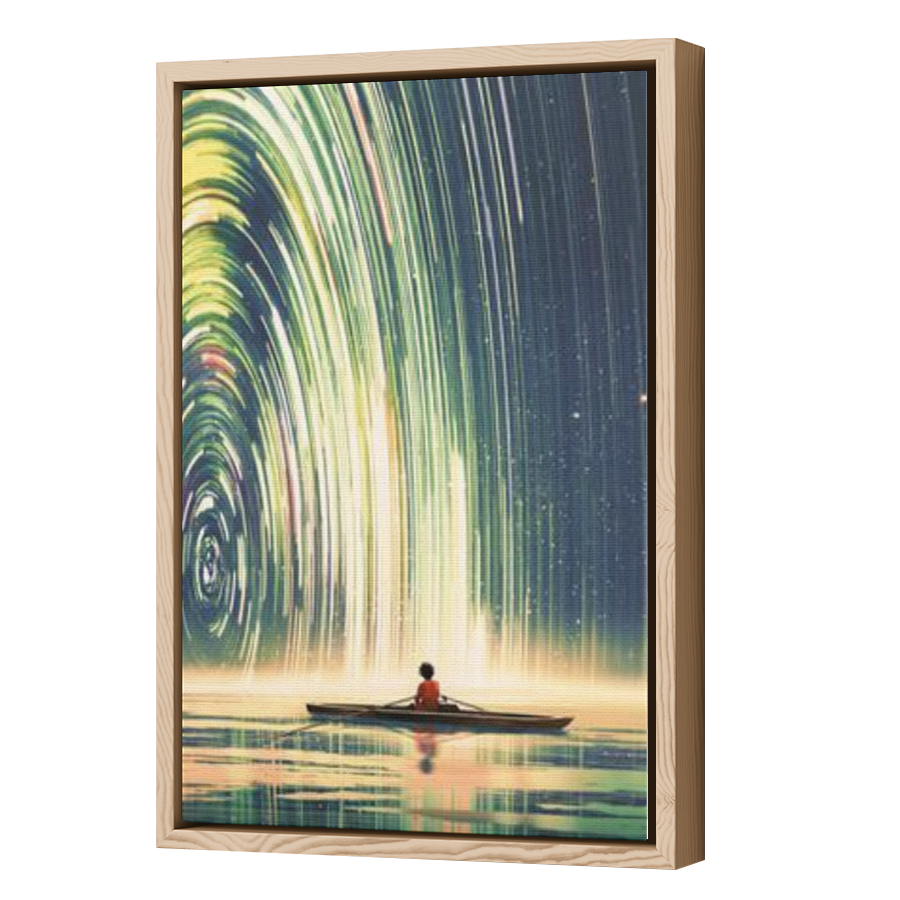Thumbnail for Canvas - Wood Grain Floating Frame