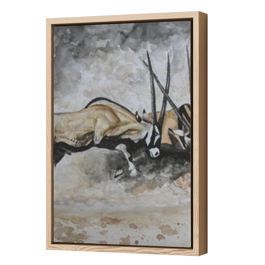 Thumbnail for Canvas - Wood Grain Floating Frame