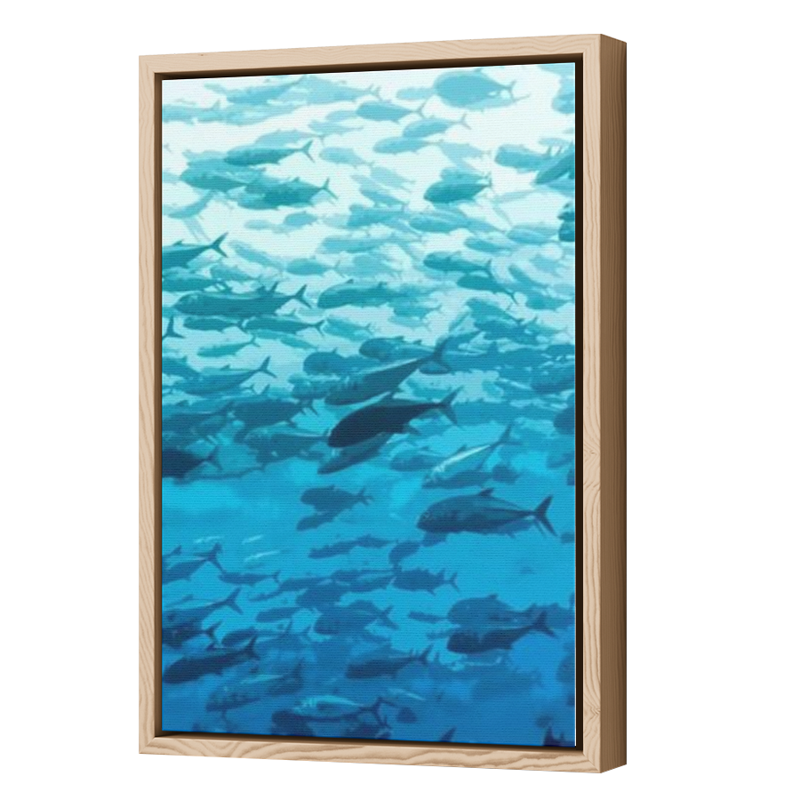 Thumbnail for Canvas - Wood Grain Floating Frame