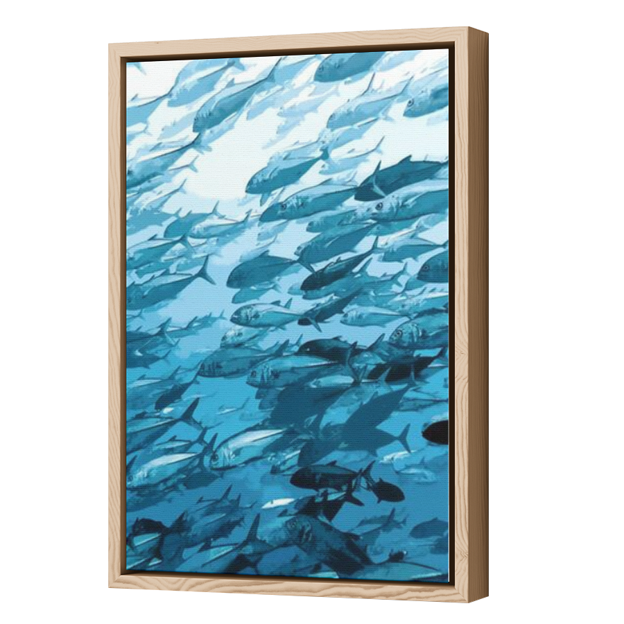 Thumbnail for Canvas - Wood Grain Floating Frame