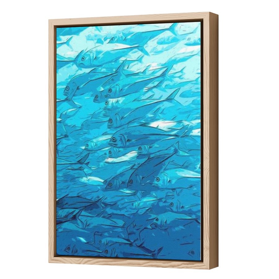 Thumbnail for Canvas - Wood Grain Floating Frame