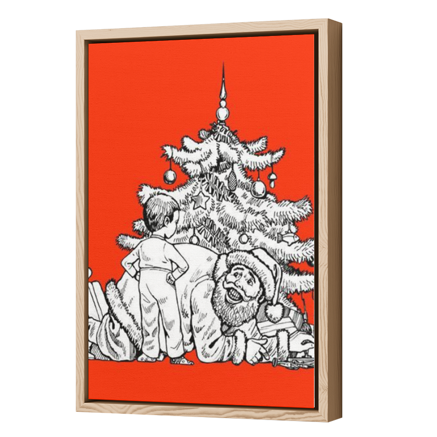 Thumbnail for Canvas - Wood Grain Floating Frame