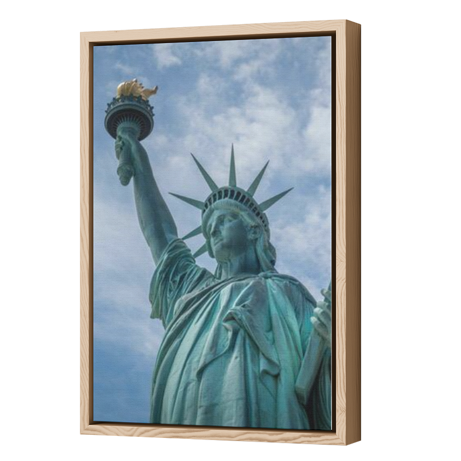 Thumbnail for Canvas - Wood Grain Floating Frame