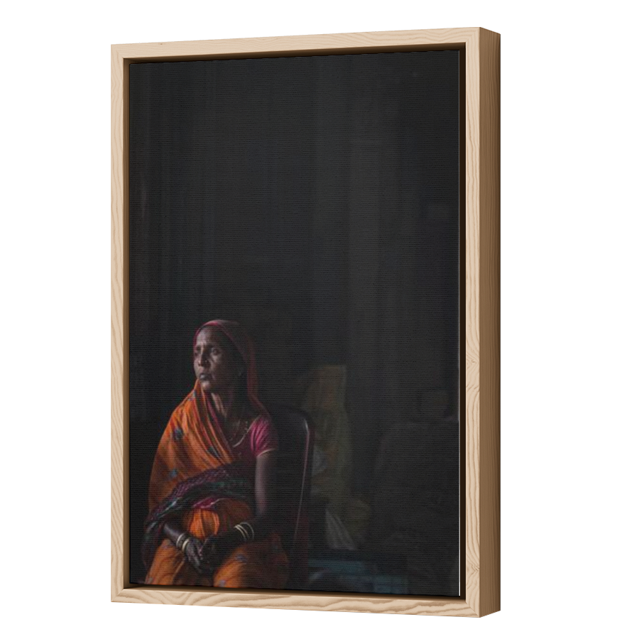 Thumbnail for Canvas - Wood Grain Floating Frame