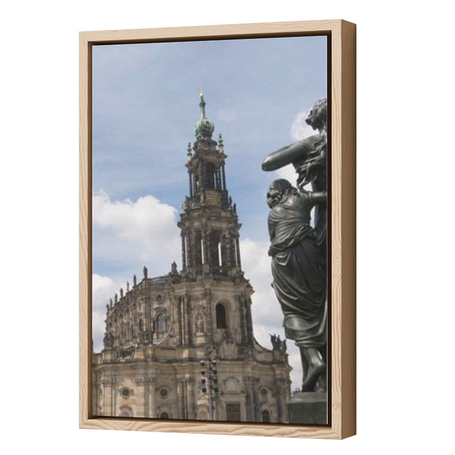 Thumbnail for Canvas - Wood Grain Floating Frame