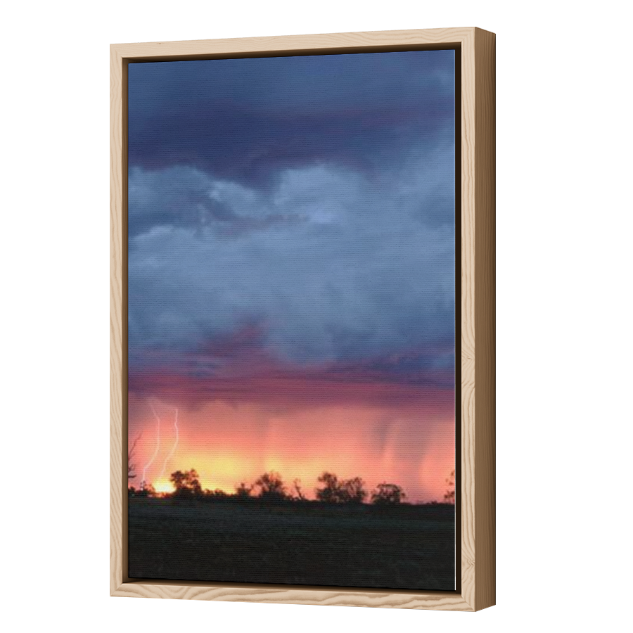 Thumbnail for Canvas - Wood Grain Floating Frame