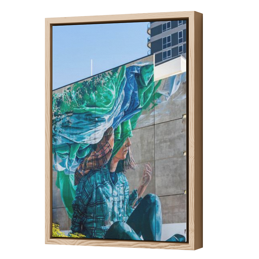 Thumbnail for Canvas - Wood Grain Floating Frame
