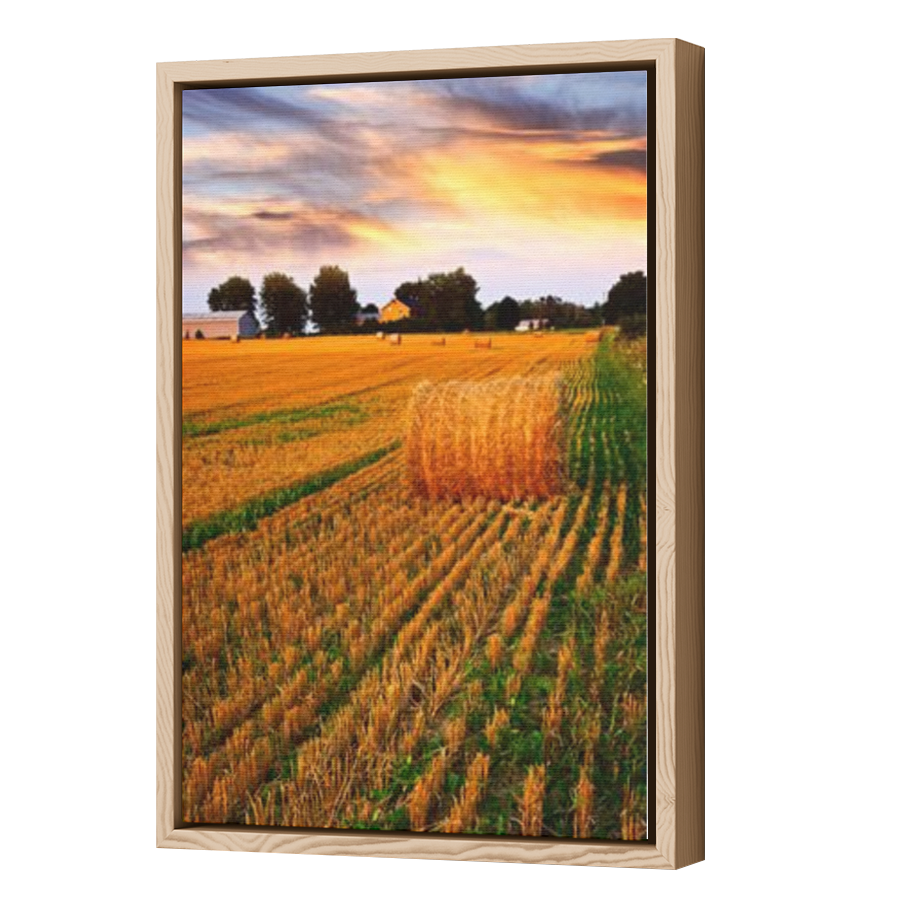 Thumbnail for Canvas - Wood Grain Floating Frame