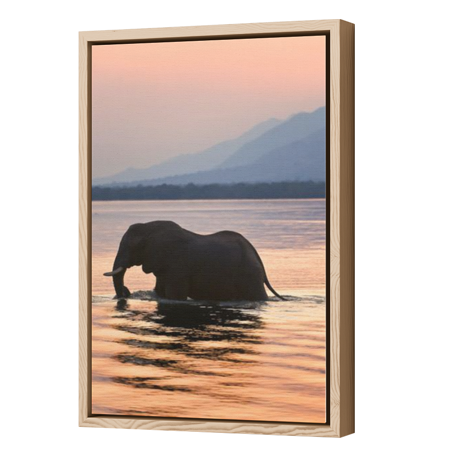 Thumbnail for Canvas - Wood Grain Floating Frame