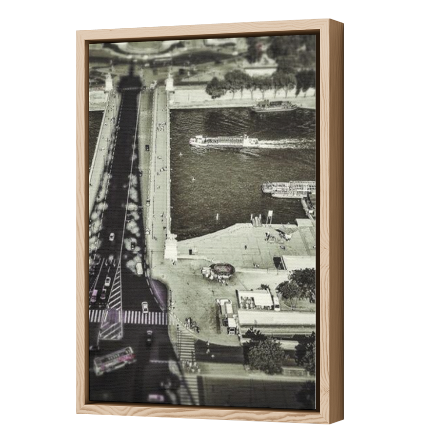 Thumbnail for Canvas - Wood Grain Floating Frame