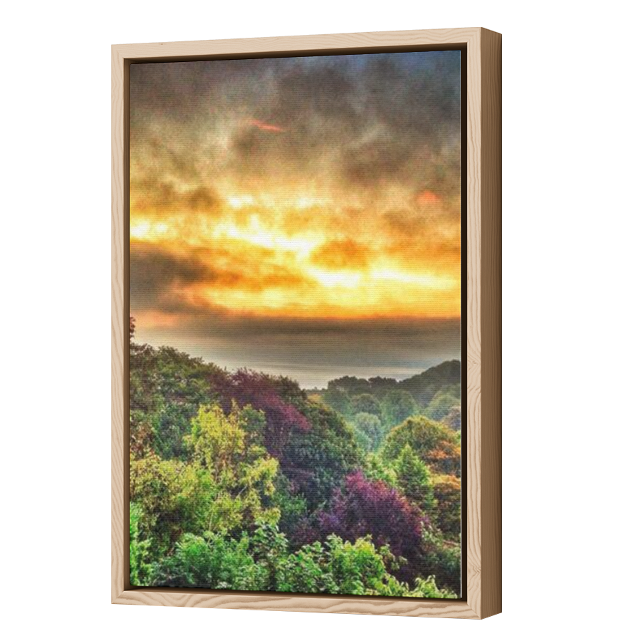 Thumbnail for Canvas - Wood Grain Floating Frame