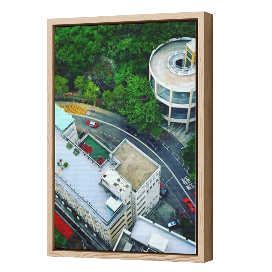 Thumbnail for Canvas - Wood Grain Floating Frame