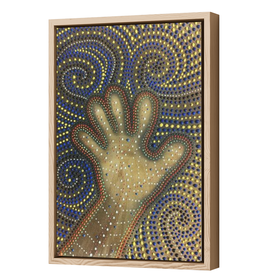 Thumbnail for Canvas - Wood Grain Floating Frame