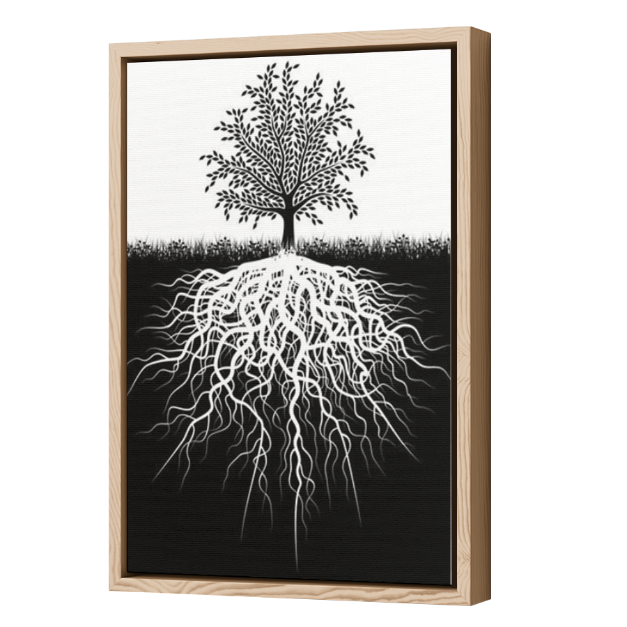 Thumbnail for Canvas - Wood Grain Floating Frame