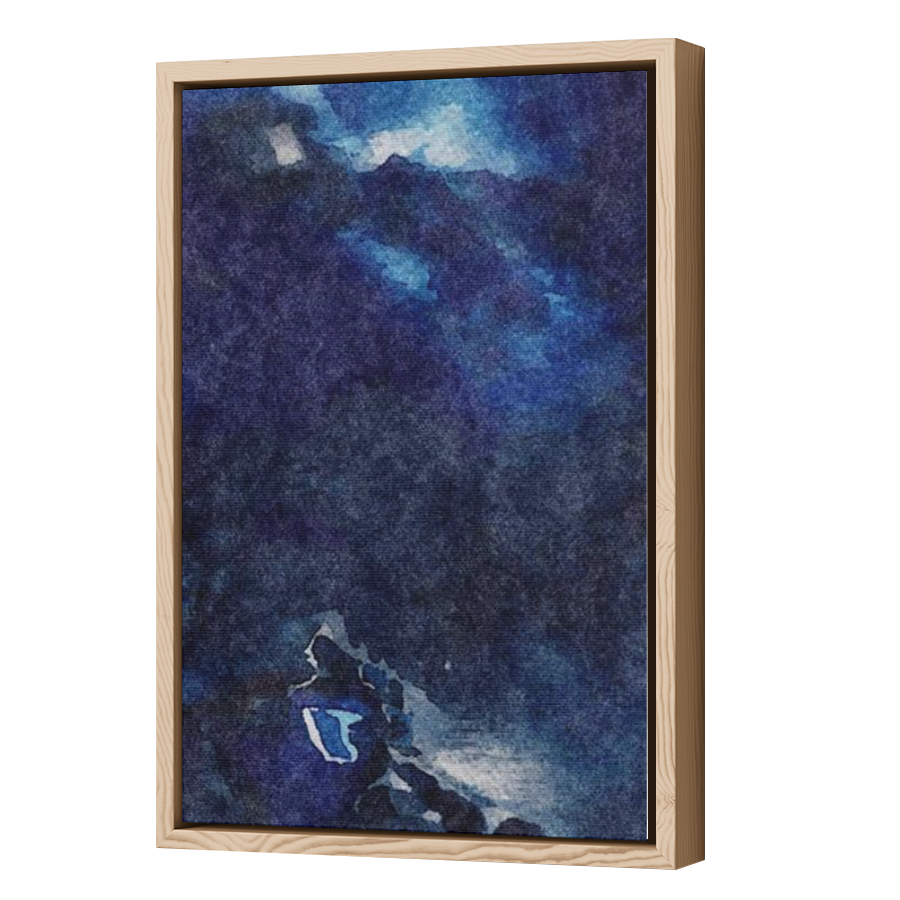Thumbnail for Canvas - Wood Grain Floating Frame
