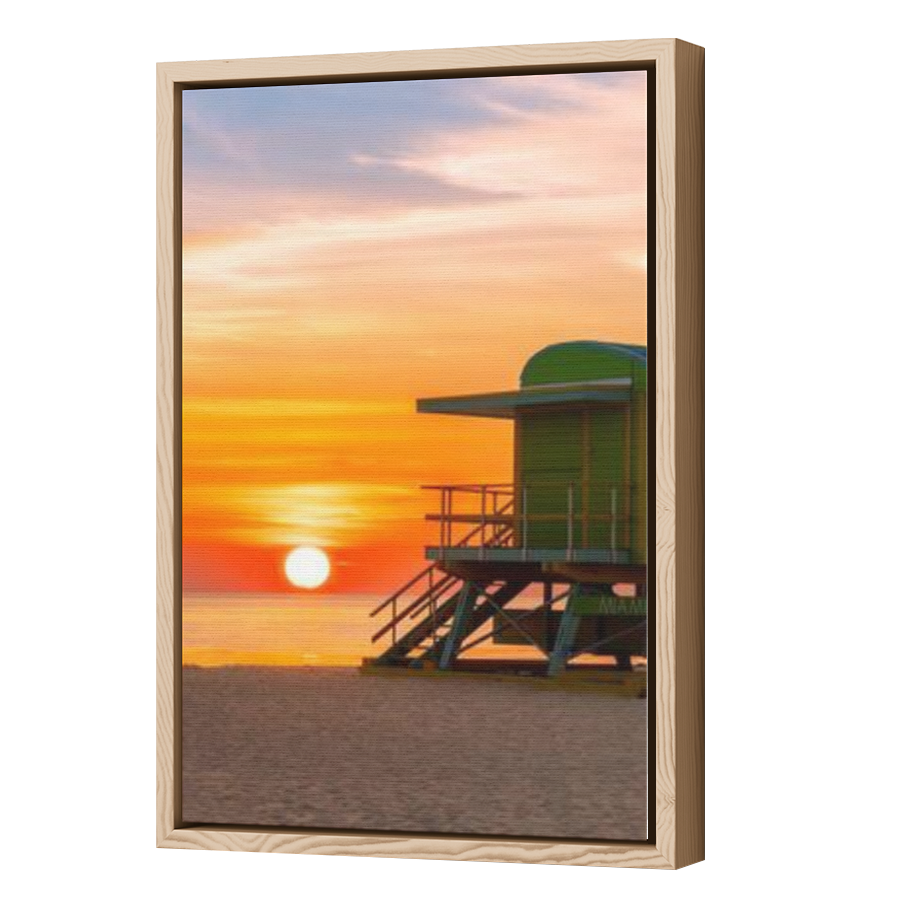 Thumbnail for Canvas - Wood Grain Floating Frame