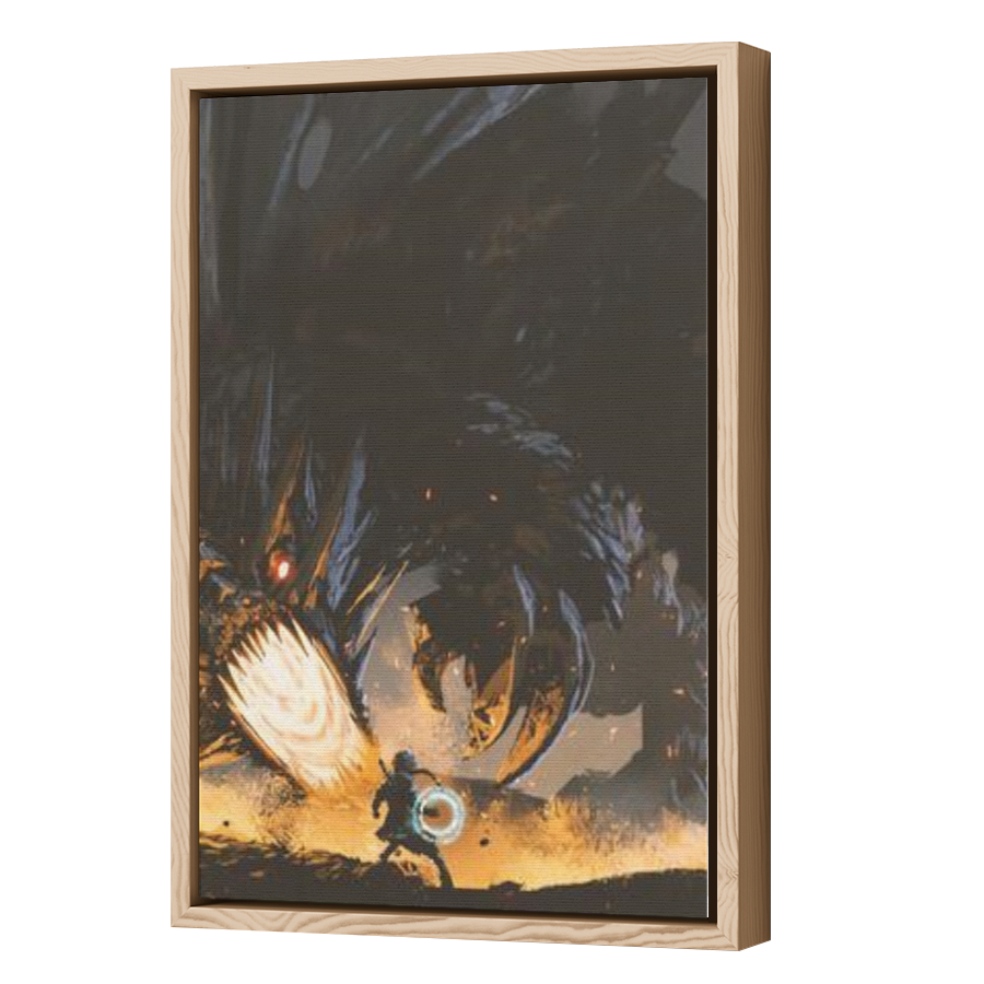Thumbnail for Canvas - Wood Grain Floating Frame