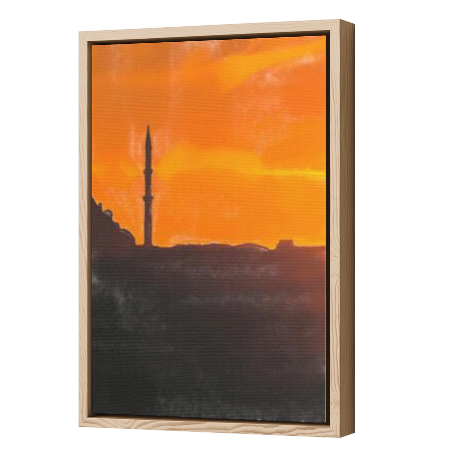 Thumbnail for Canvas - Wood Grain Floating Frame