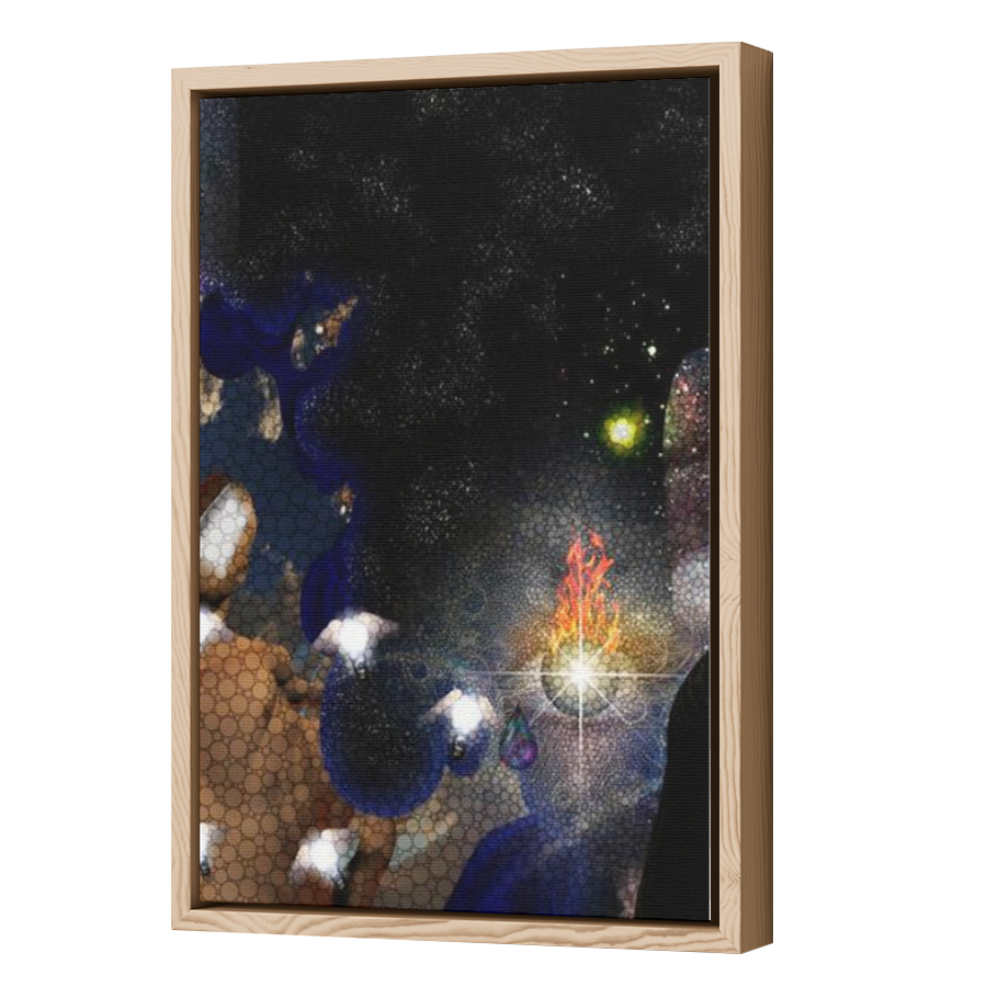 Thumbnail for Canvas - Wood Grain Floating Frame