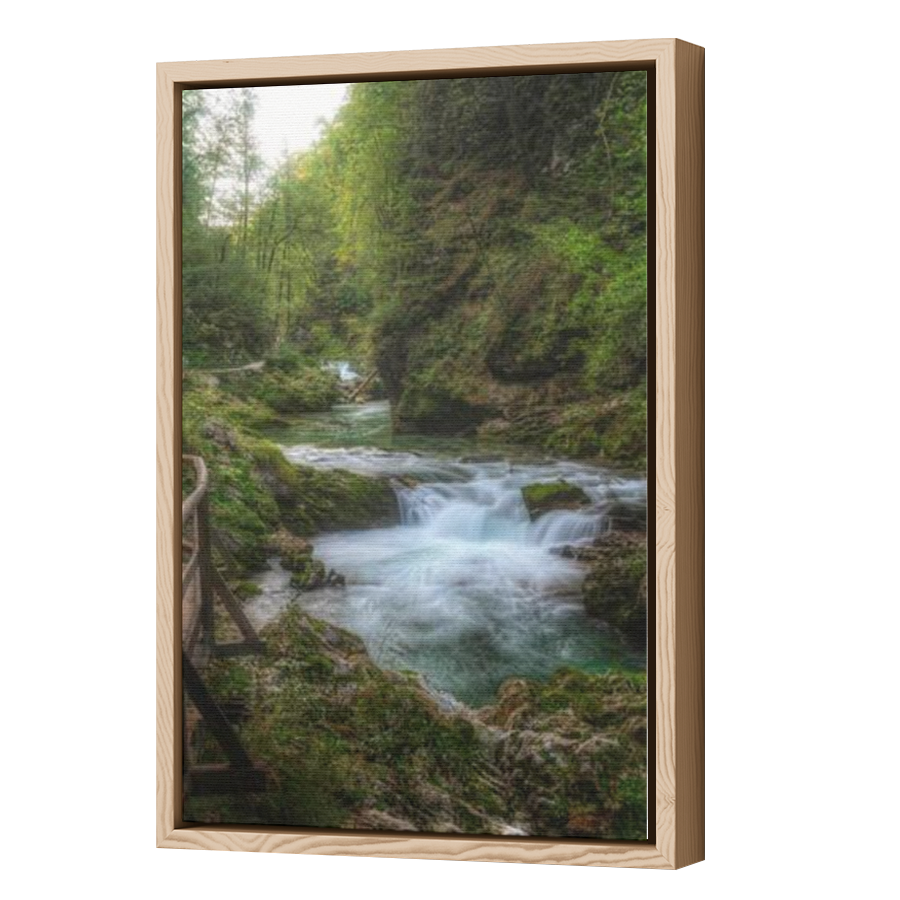 Thumbnail for Canvas - Wood Grain Floating Frame