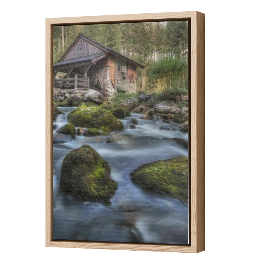 Thumbnail for Canvas - Wood Grain Floating Frame