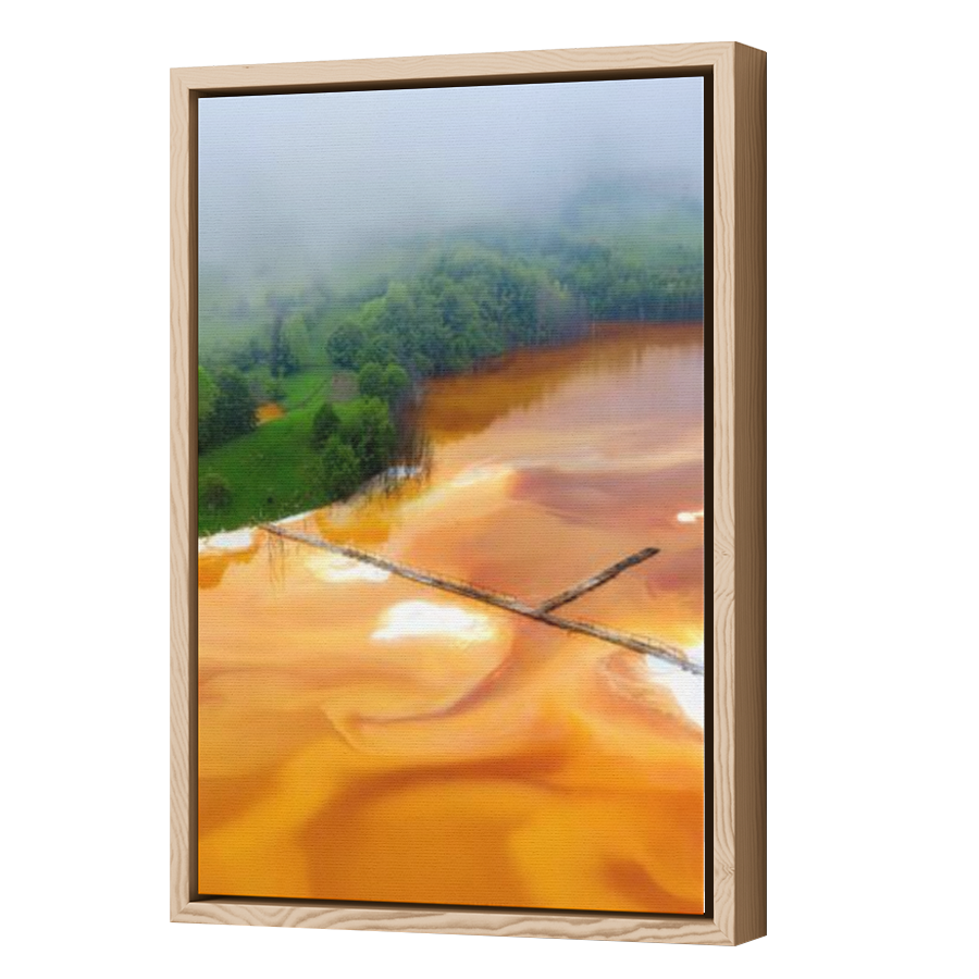 Thumbnail for Canvas - Wood Grain Floating Frame