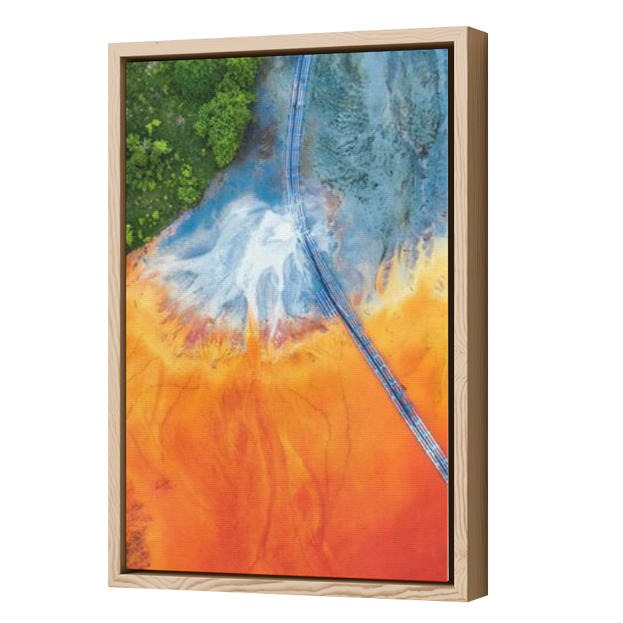 Thumbnail for Canvas - Wood Grain Floating Frame