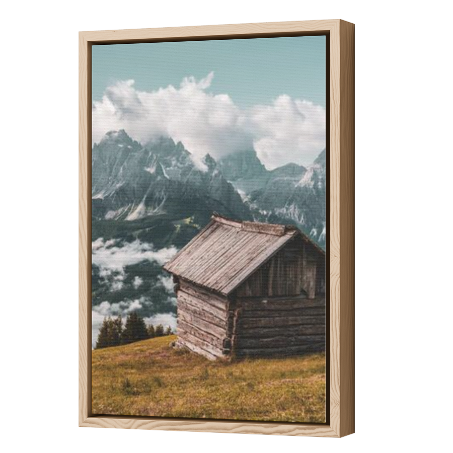 Thumbnail for Canvas - Wood Grain Floating Frame