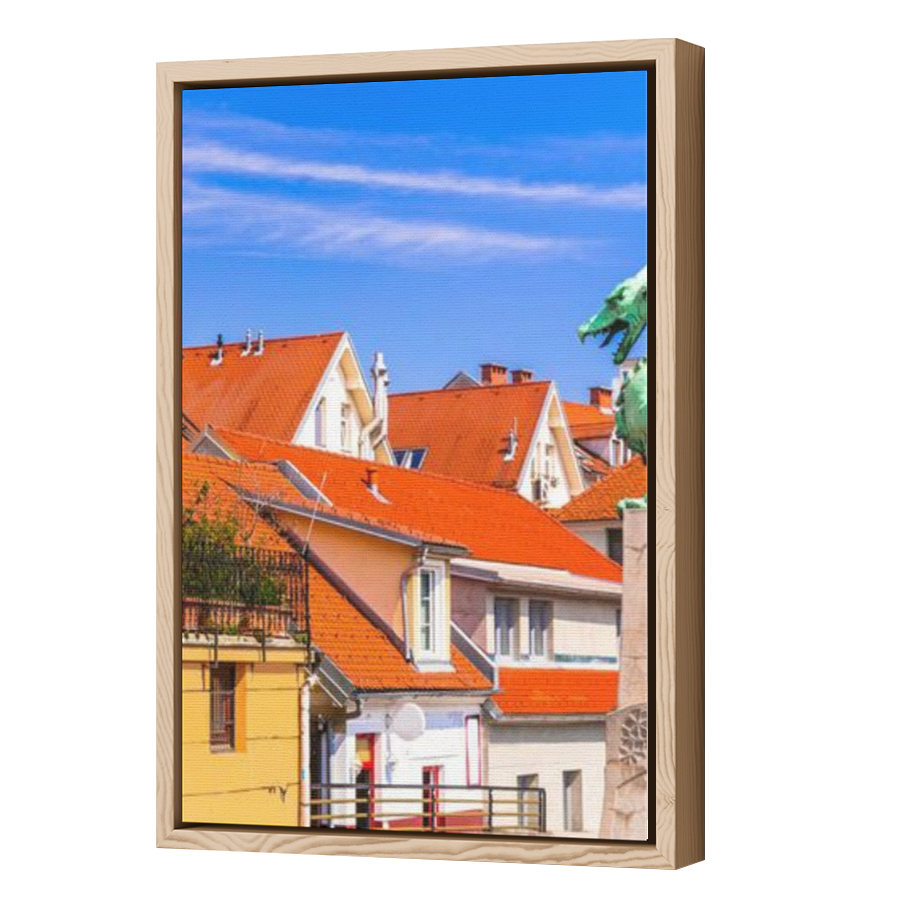 Thumbnail for Canvas - Wood Grain Floating Frame