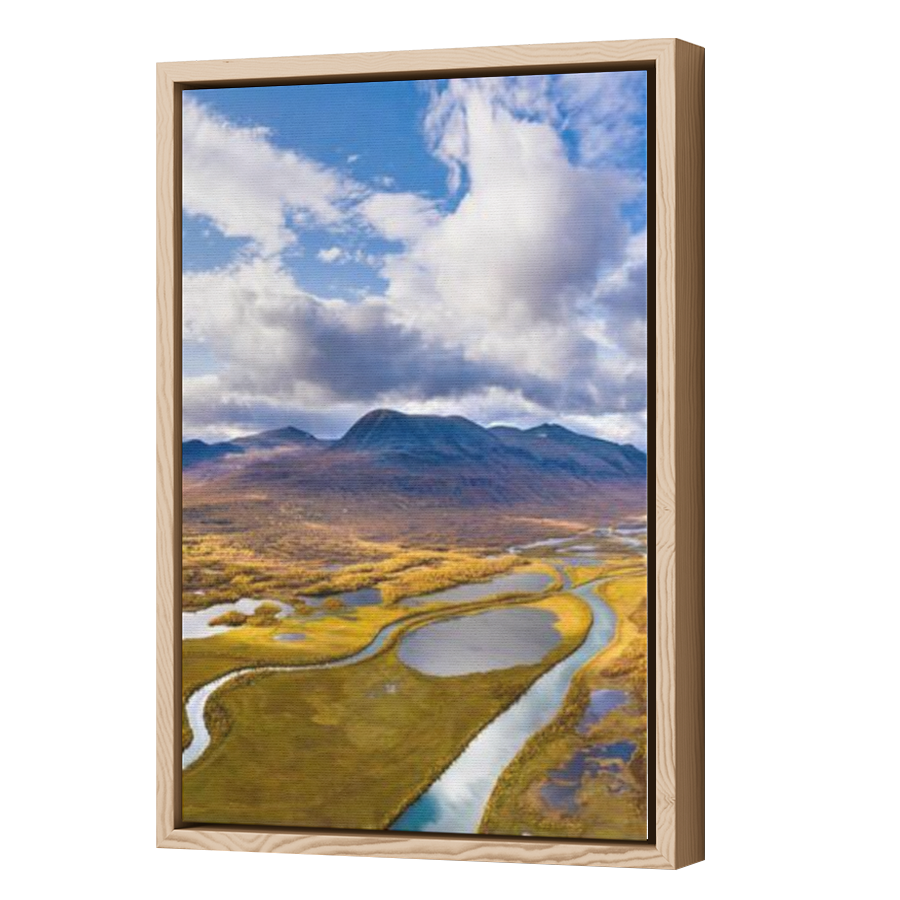 Thumbnail for Canvas - Wood Grain Floating Frame