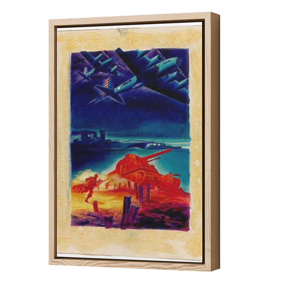 Thumbnail for Canvas - Wood Grain Floating Frame