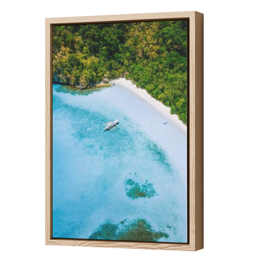 Thumbnail for Canvas - Wood Grain Floating Frame