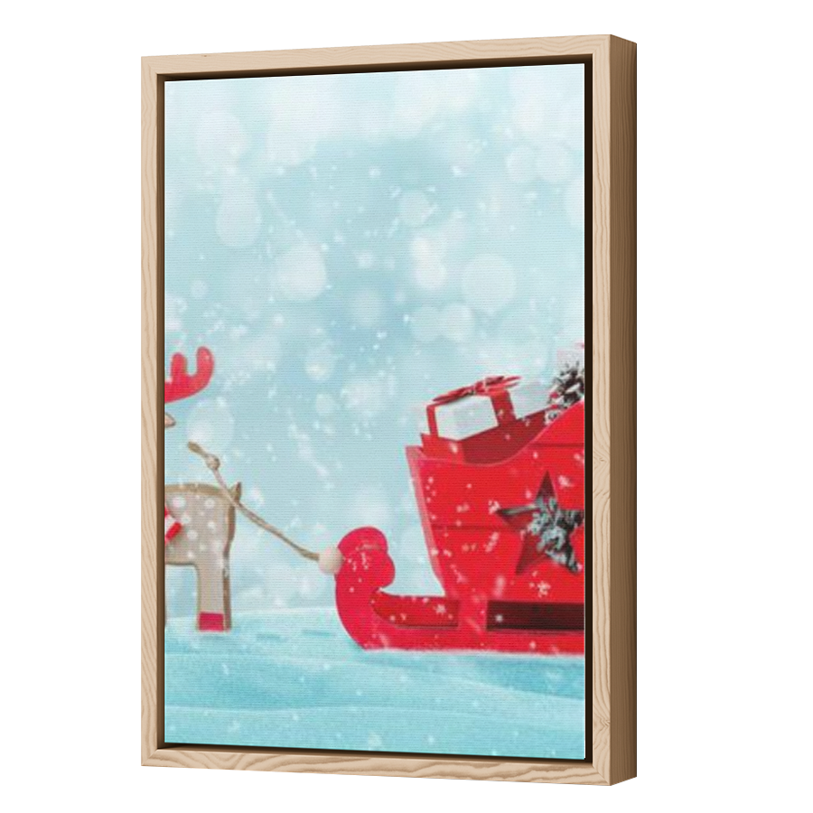 Thumbnail for Canvas - Wood Grain Floating Frame