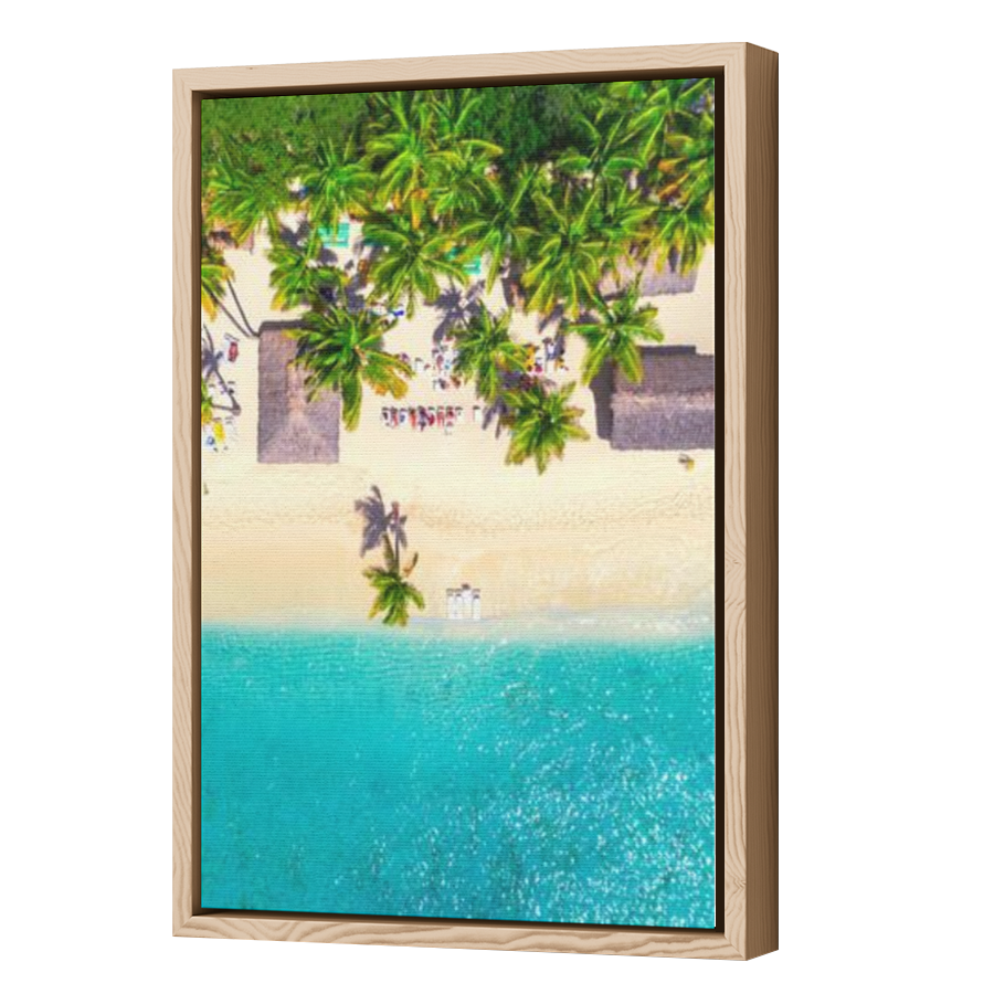 Thumbnail for Canvas - Wood Grain Floating Frame