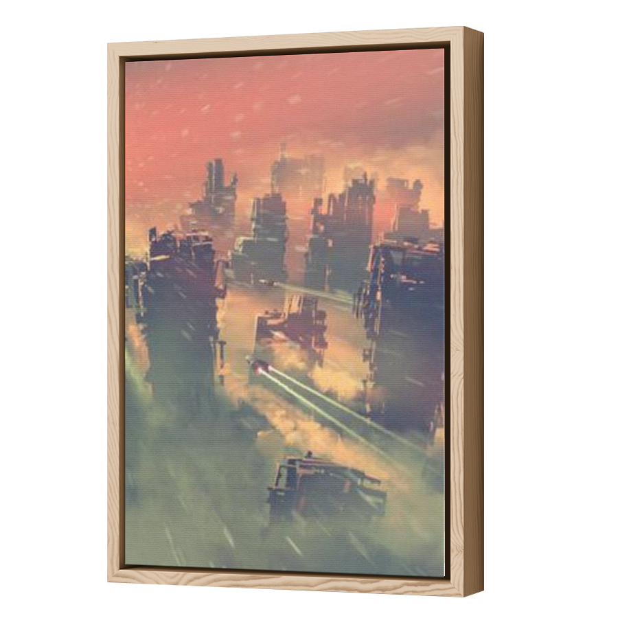 Thumbnail for Canvas - Wood Grain Floating Frame