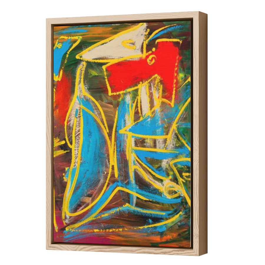 Thumbnail for Canvas - Wood Grain Floating Frame