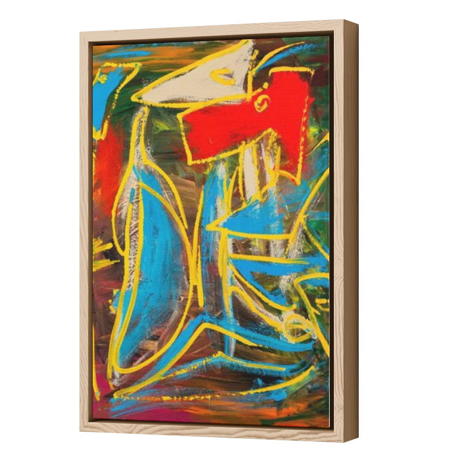 Thumbnail for Canvas - Wood Grain Floating Frame
