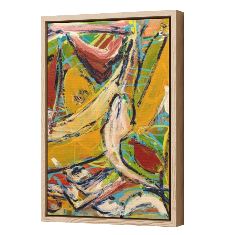 Thumbnail for Canvas - Wood Grain Floating Frame