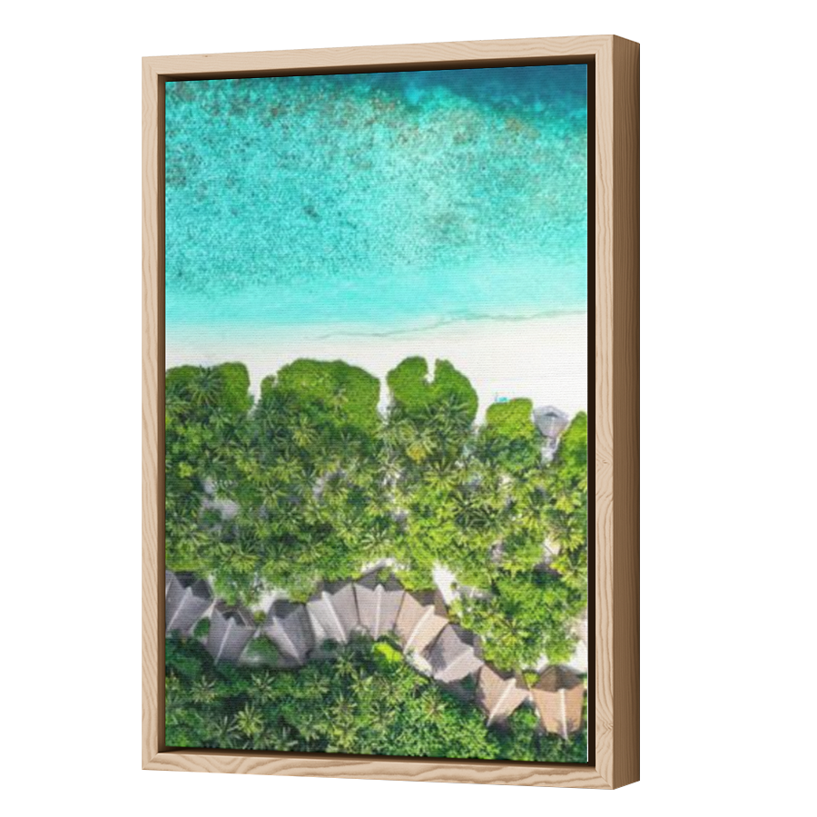 Thumbnail for Canvas - Wood Grain Floating Frame