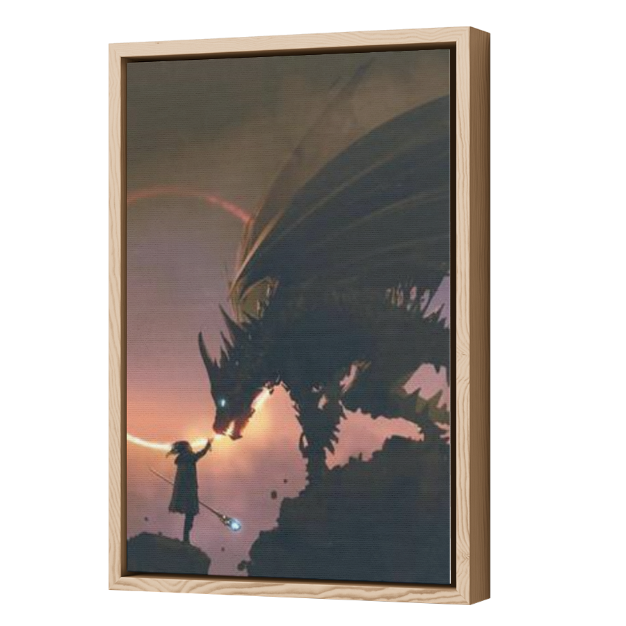 Thumbnail for Canvas - Wood Grain Floating Frame