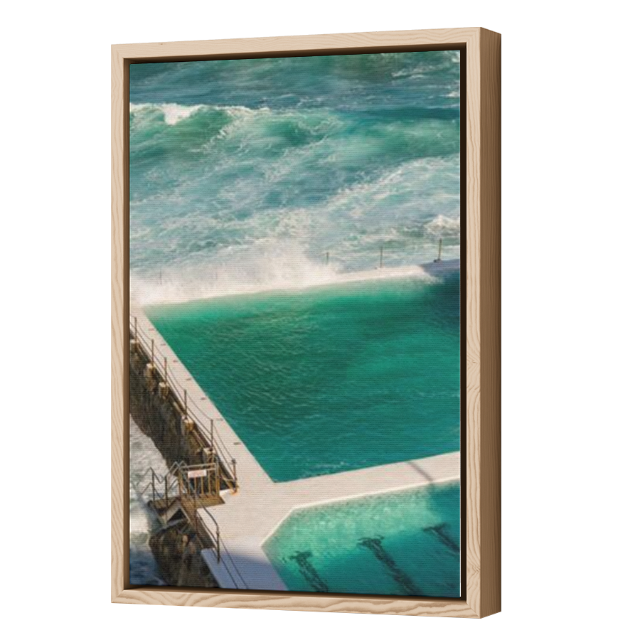 Thumbnail for Canvas - Wood Grain Floating Frame