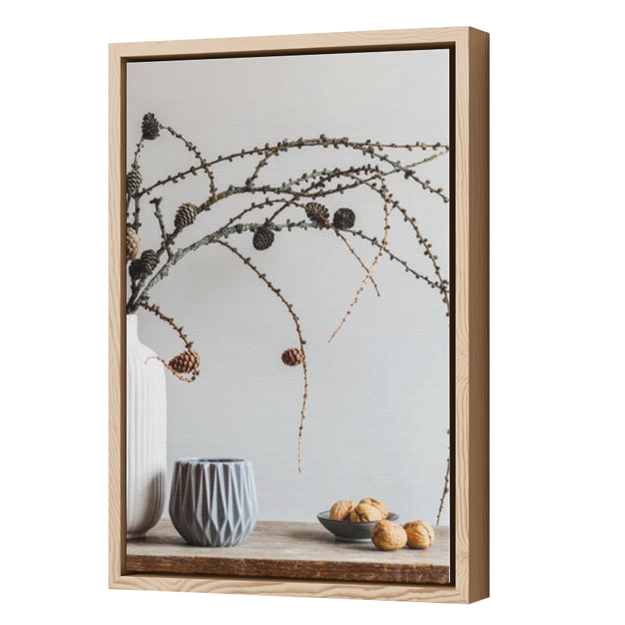 Thumbnail for Canvas - Wood Grain Floating Frame