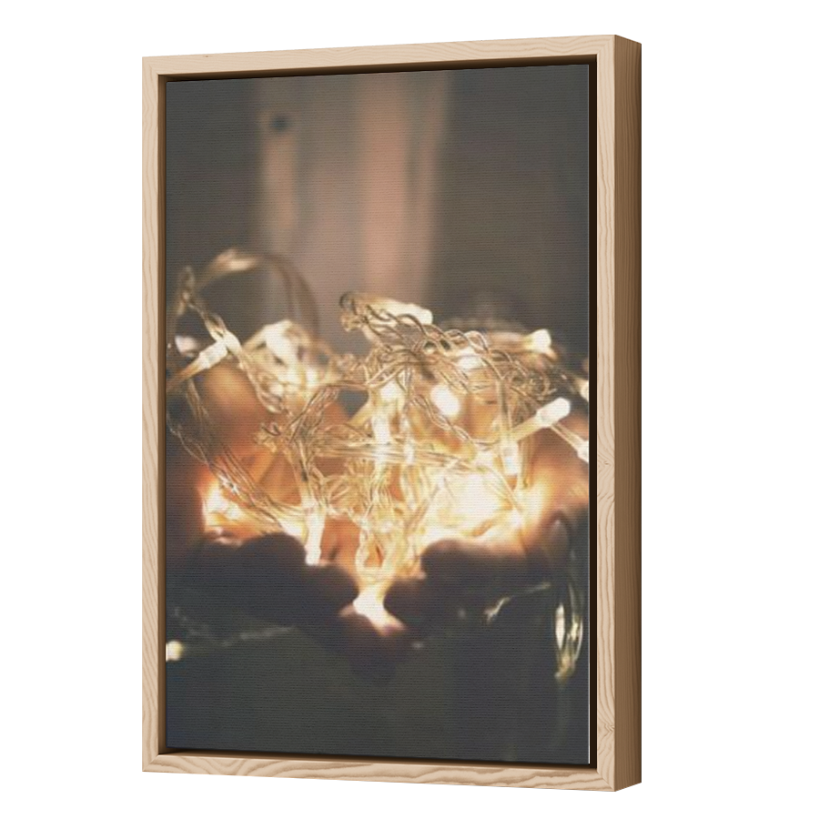 Thumbnail for Canvas - Wood Grain Floating Frame