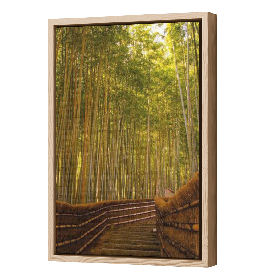 Thumbnail for Canvas - Wood Grain Floating Frame