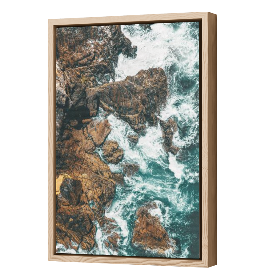 Thumbnail for Canvas - Wood Grain Floating Frame