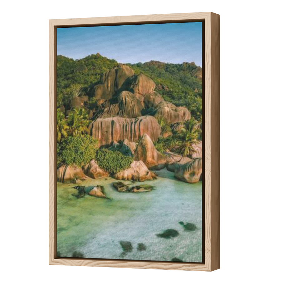 Thumbnail for Canvas - Wood Grain Floating Frame
