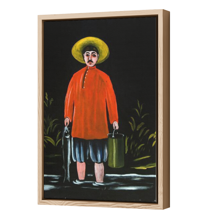 Thumbnail for Canvas - Wood Grain Floating Frame