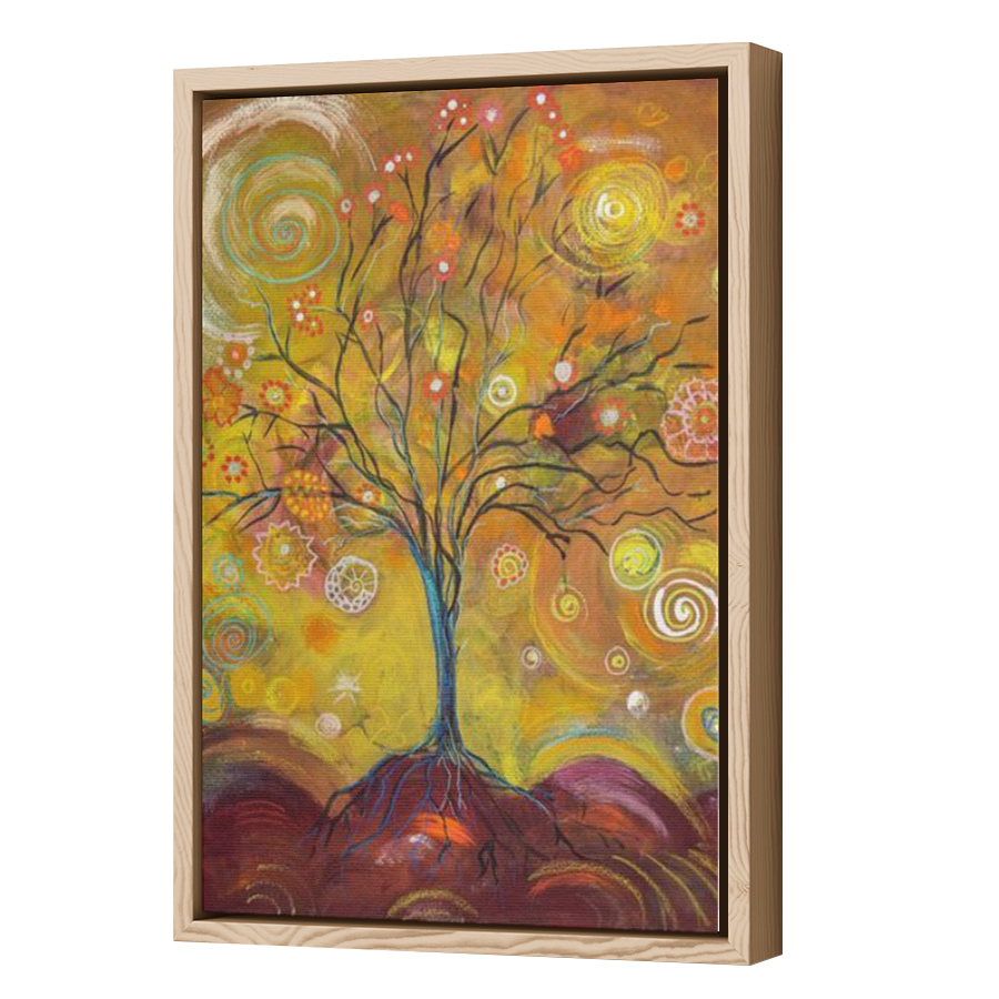 Thumbnail for Canvas - Wood Grain Floating Frame